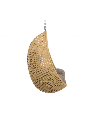 Cira hanging chair with natural finish