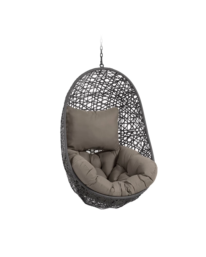 Florina hanging chair in dark grey