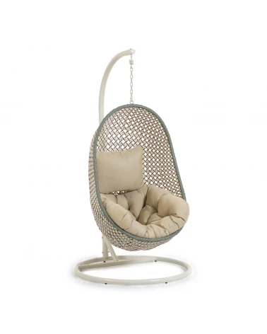 Hanging armchair with light grey Florina multicolour base