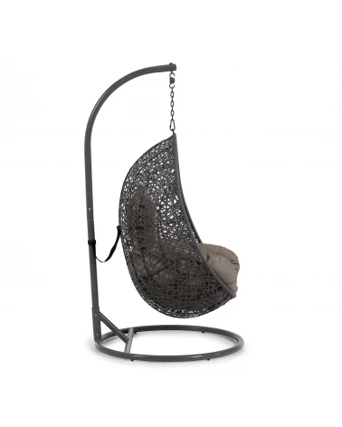 Hanging armchair with dark grey foot Florina dark grey