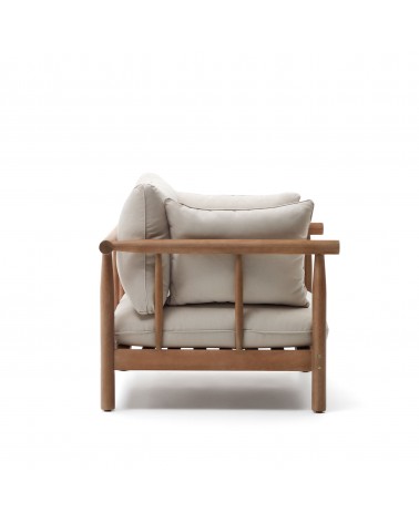 Sacova solid eucalyptus wood armchair, 100% FSC
