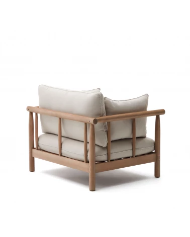 Sacova solid eucalyptus wood armchair, 100% FSC