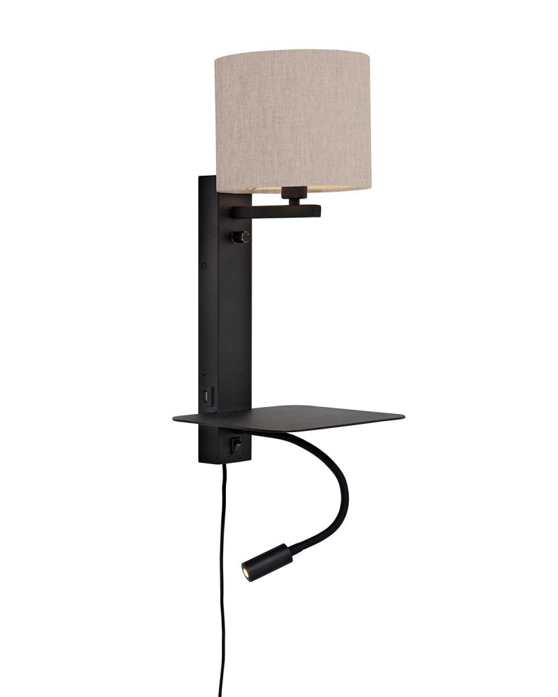 Fotografia produktu: Nástenná lampa Florence s USB a svetlom, béžová, it's about RoMi