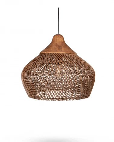 Závesná lampa Harp, hnedá,...