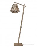 Stojacia lampa Merapi 150 cm, Čierna/prírodná, Good&Mojo