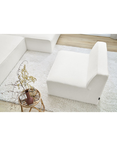 Sedací modul MEGEVE biela – buklé