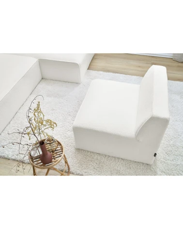Sedací modul MEGEVE biela – buklé