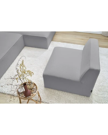 Sedací modul MEGEVE svetlosivá – buklé