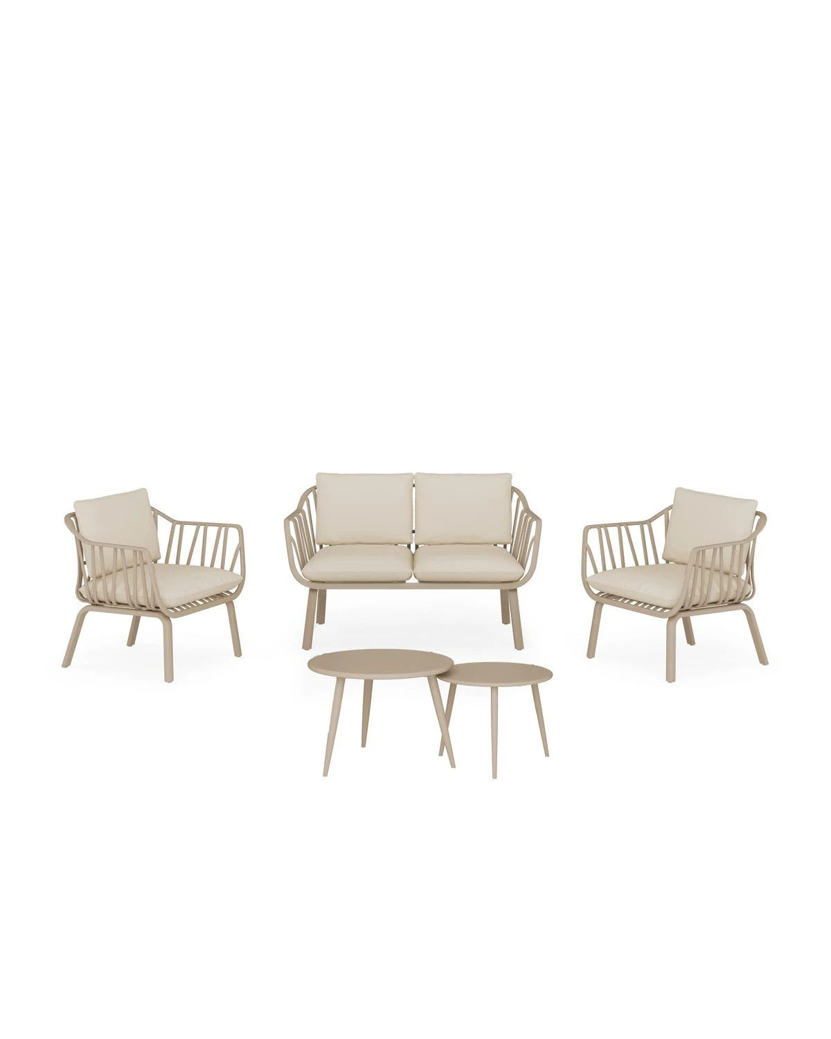 Záhradný set MIKONOS béžový – polypropylén