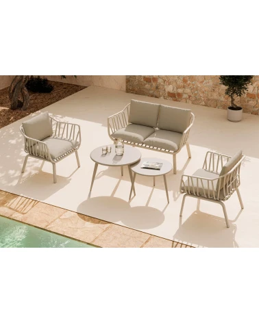 Záhradný set MIKONOS béžový – polypropylén