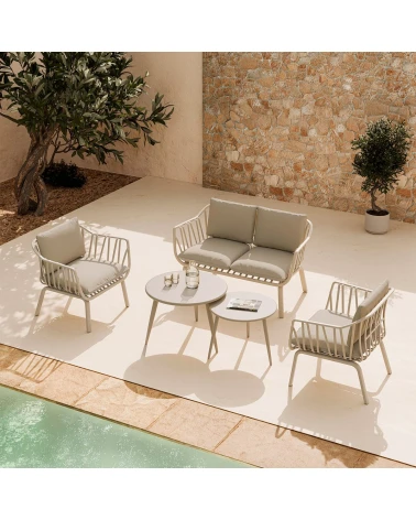Záhradný set MIKONOS béžový – polypropylén