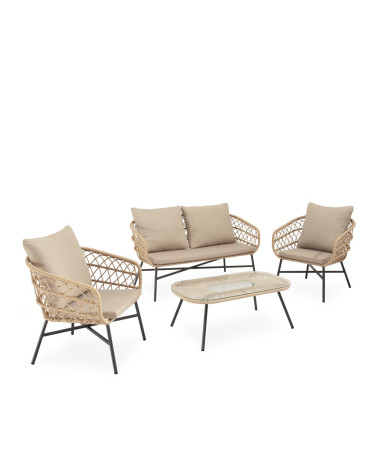 Záhradný set PERUGIA čierny – somcasa