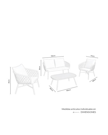 Záhradný set PERUGIA čierny – somcasa