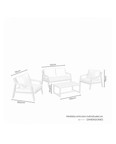 Záhradný set MUSCAT biely – somcasa