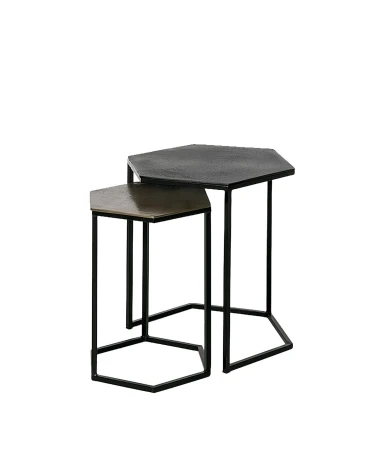 Set konferenčných stolíkov RUNSHIL strieborná – somcasa