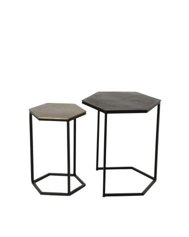 Set konferenčných stolíkov RUNSHIL strieborná – somcasa