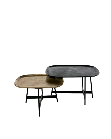 Set konferenčných stolíkov VIKRAM strieborná – somcasa