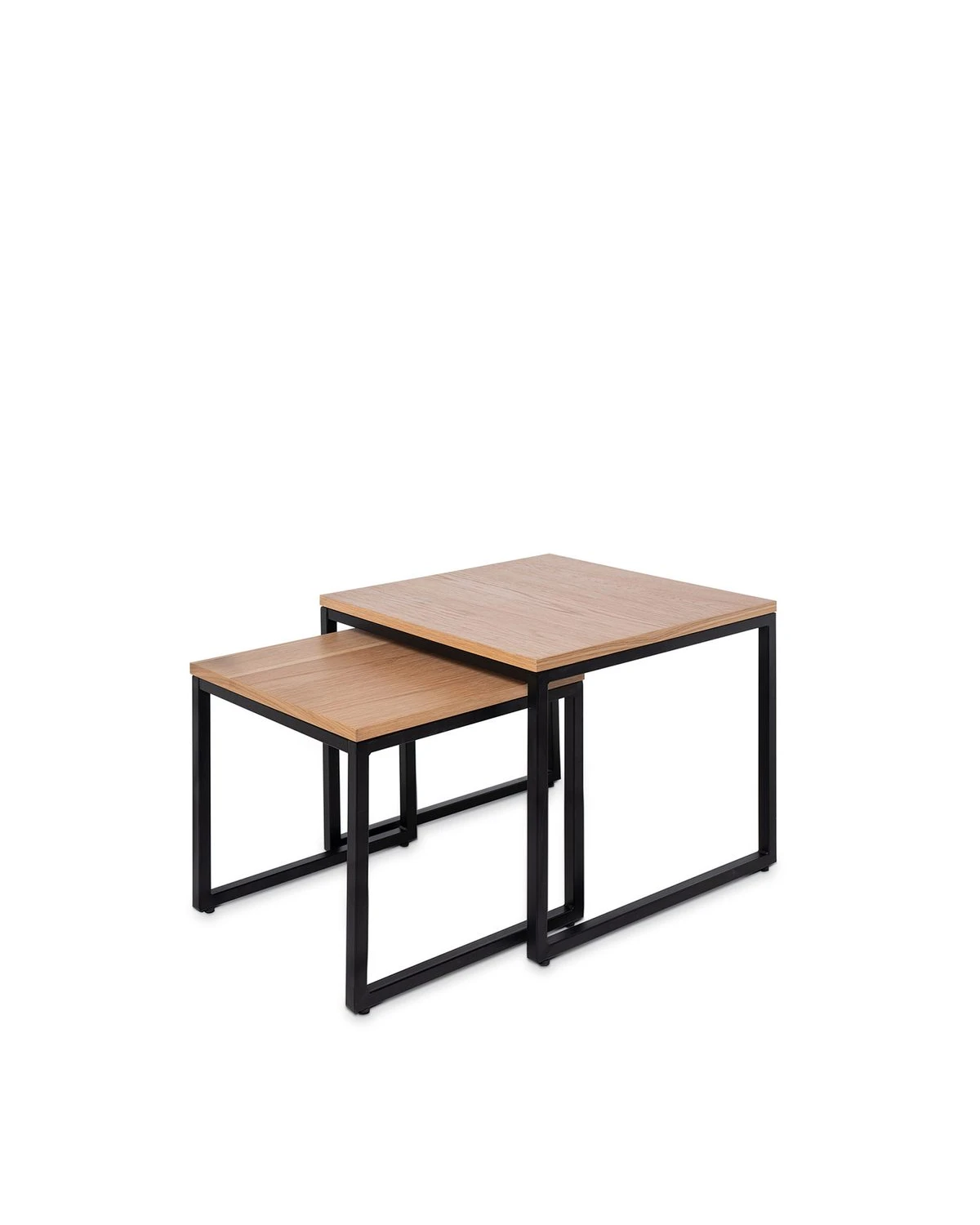 Set konferenčných stolíkov PIERO dub / čierna – somcasa