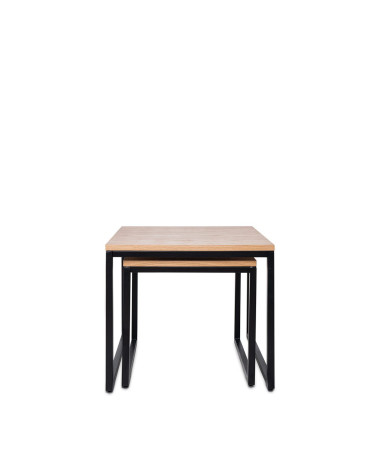 Set konferenčných stolíkov PIERO dub / čierna – somcasa