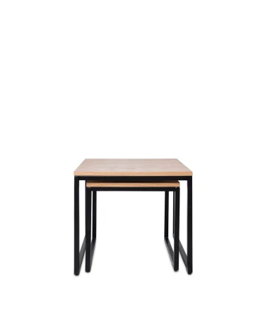 Set konferenčných stolíkov PIERO dub / čierna – somcasa