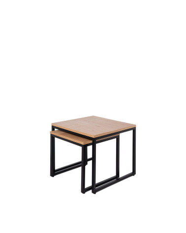 Set konferenčných stolíkov PIERO dub / čierna – somcasa
