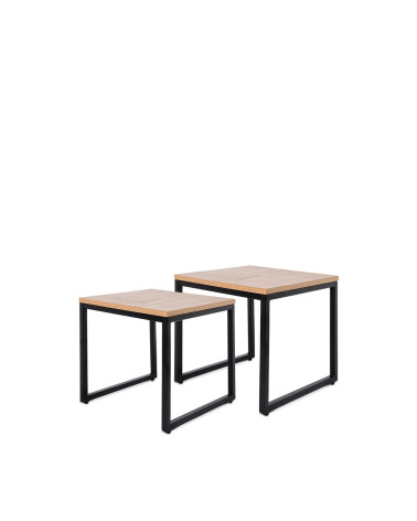 Set konferenčných stolíkov PIERO dub / čierna – somcasa