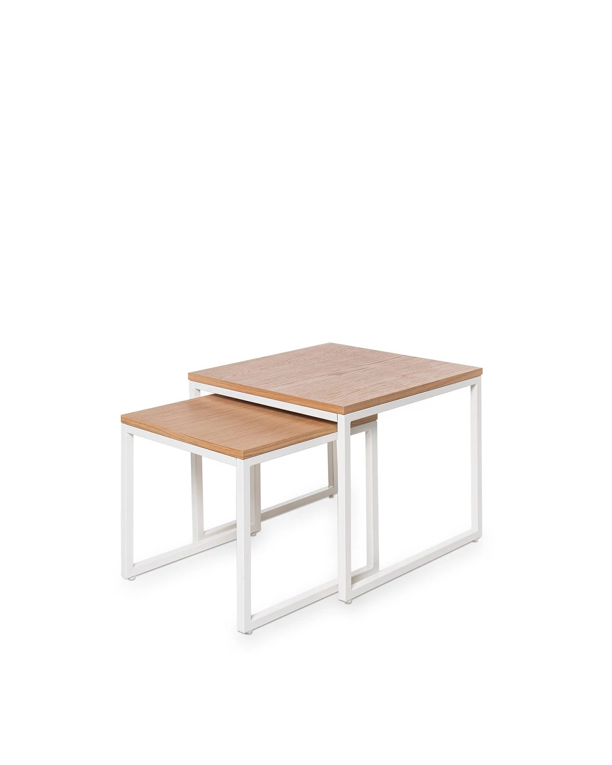 Set konferenčných stolíkov PIERO dub / biela – somcasa
