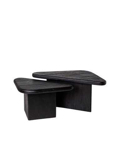 Set konferenčných stolíkov RISHI čierna – somcasa