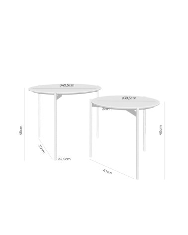 Set konferenčných stolíkov NORTON dub / čierna – somcasa