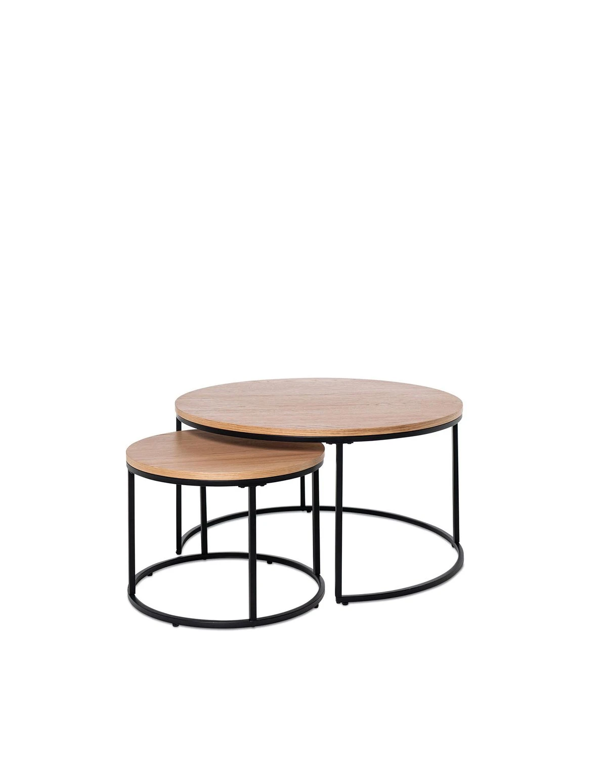 Set konferenčných stolíkov ADRIANO dub / čierna – somcasa