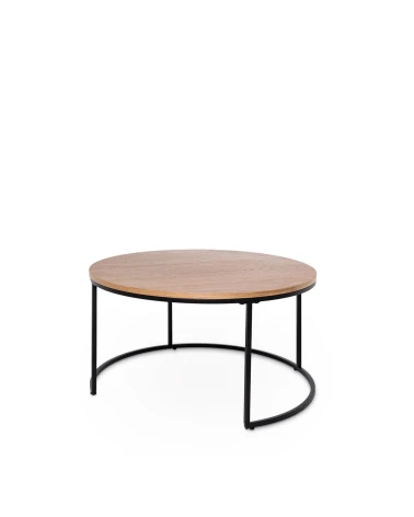 Set konferenčných stolíkov ADRIANO dub / čierna – somcasa