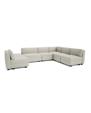 Modulárna pohovka GRACIA U-tvar 160×340×230 cm krémovobéžová