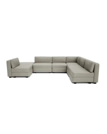 Modulárna pohovka GRACIA U-tvar 160×340×230 cm sivobéžová