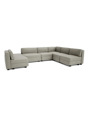 Modulárna pohovka GRACIA U-tvar 160×340×230 cm sivobéžová