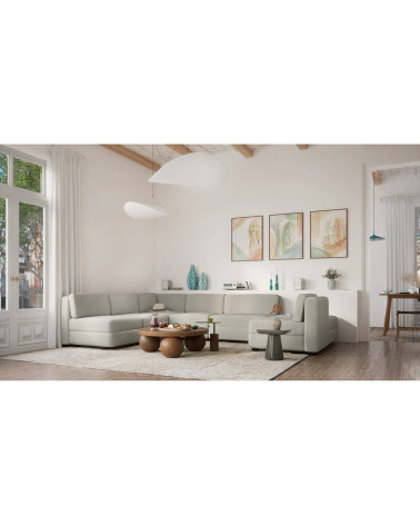 Modulárna pohovka GRACIA U-tvar 160×340×230 cm sivobéžová