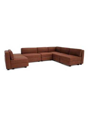 Modulárna pohovka GRACIA U-tvar 160×340×230 cm terakota