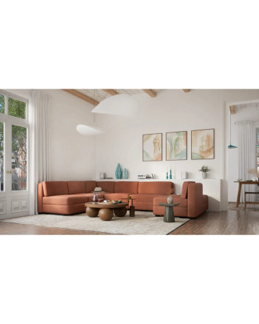 Modulárna pohovka GRACIA U-tvar 160×340×230 cm terakota