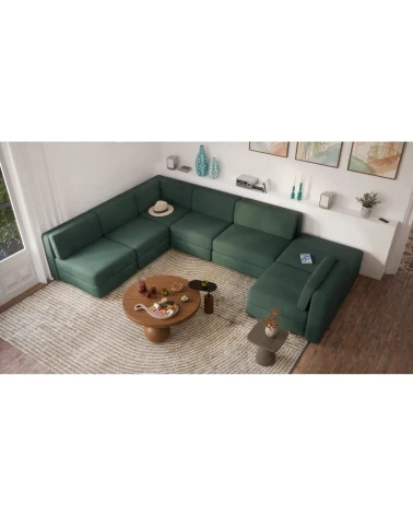Modulárna pohovka GRACIA U-tvar 160×340×230 cm zelená