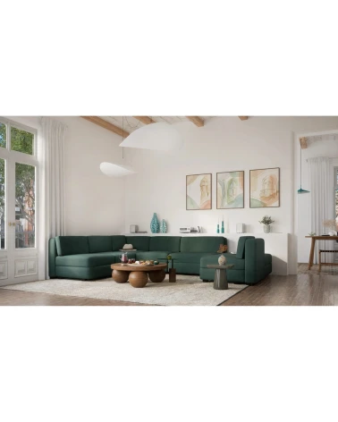 Modulárna pohovka GRACIA U-tvar 160×340×230 cm zelená