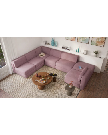 Modulárna pohovka GRACIA U-tvar 160×340×230 cm staroružová