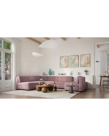 Modulárna pohovka GRACIA U-tvar 160×340×230 cm staroružová