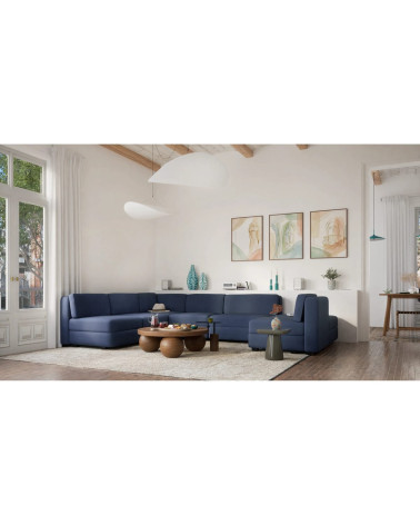Modulárna pohovka GRACIA U-tvar 160×340×230 cm tmavomodrá