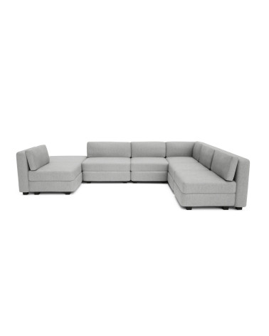 Modulárna pohovka GRACIA U-tvar 160×340×230 cm sivá