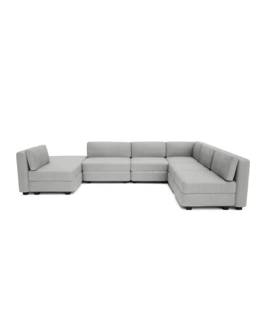 Modulárna pohovka GRACIA U-tvar 160×340×230 cm sivá