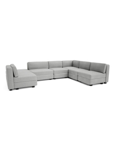 Modulárna pohovka GRACIA U-tvar 160×340×230 cm sivá