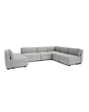 Modulárna pohovka GRACIA U-tvar 160×340×230 cm sivá