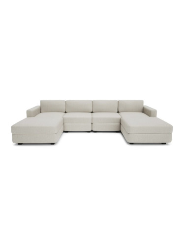 Modulárna pohovka GRACIA U-tvar 180×320×180 cm krémovobéžová