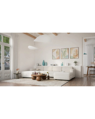 Modulárna pohovka GRACIA U-tvar 180×320×180 cm krémovobéžová