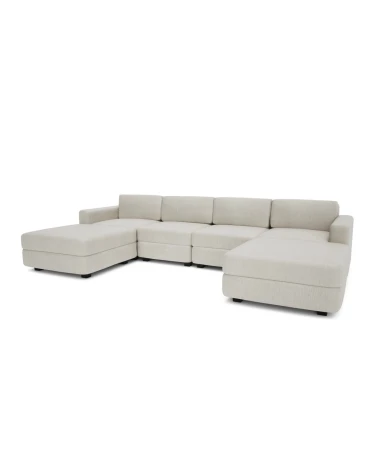 Modulárna pohovka GRACIA U-tvar 180×320×180 cm krémovobéžová
