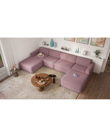 Modulárna pohovka GRACIA U-tvar 180×340×180 cm staroružová